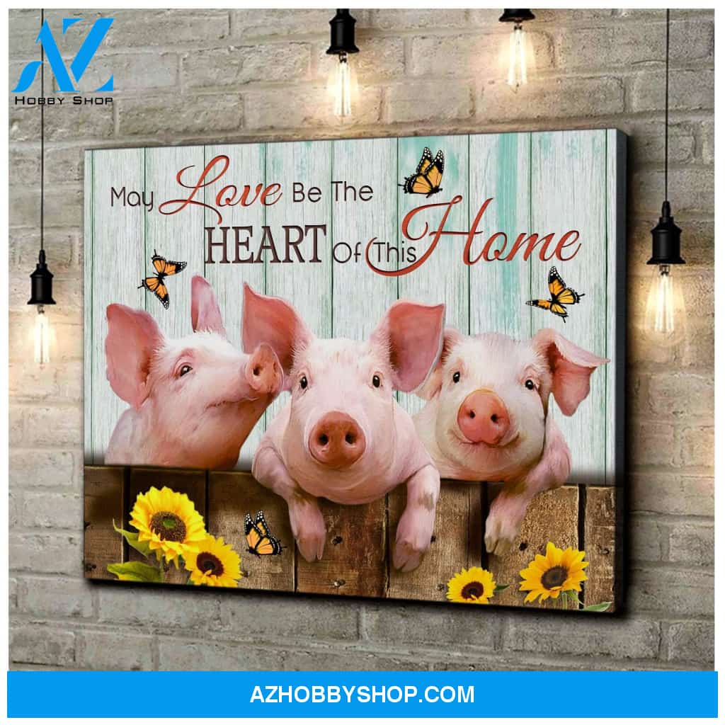 Pig Home Canvas Wall Art Best Friend Gifts