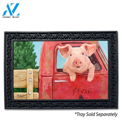 Pig in a Truck Doormat - 18" x 30"