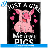 Pig Loves Blanket,Fleece Blanket. Gift For Family & Friends Gift Home Decor Bedding Couch Sofa Soft And Comfy Cozy