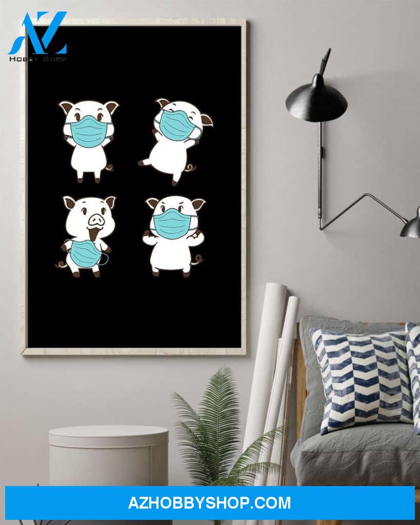 Pig mask chibi art poster