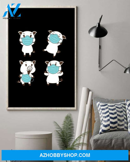 Pig mask chibi art poster