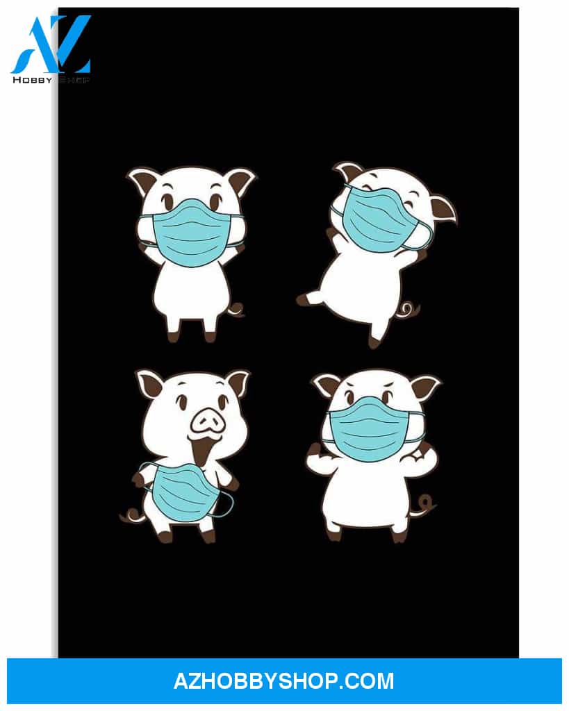 Pig mask chibi art poster