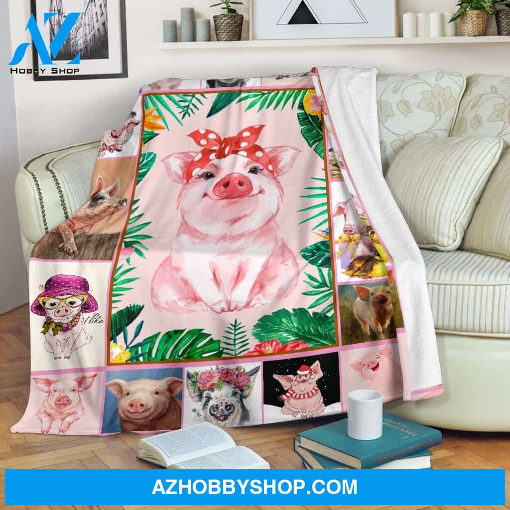 Pig Premium Blanket Gift Girlfriend