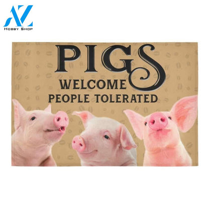 Pig Welcome Printed Doormat Home Decor