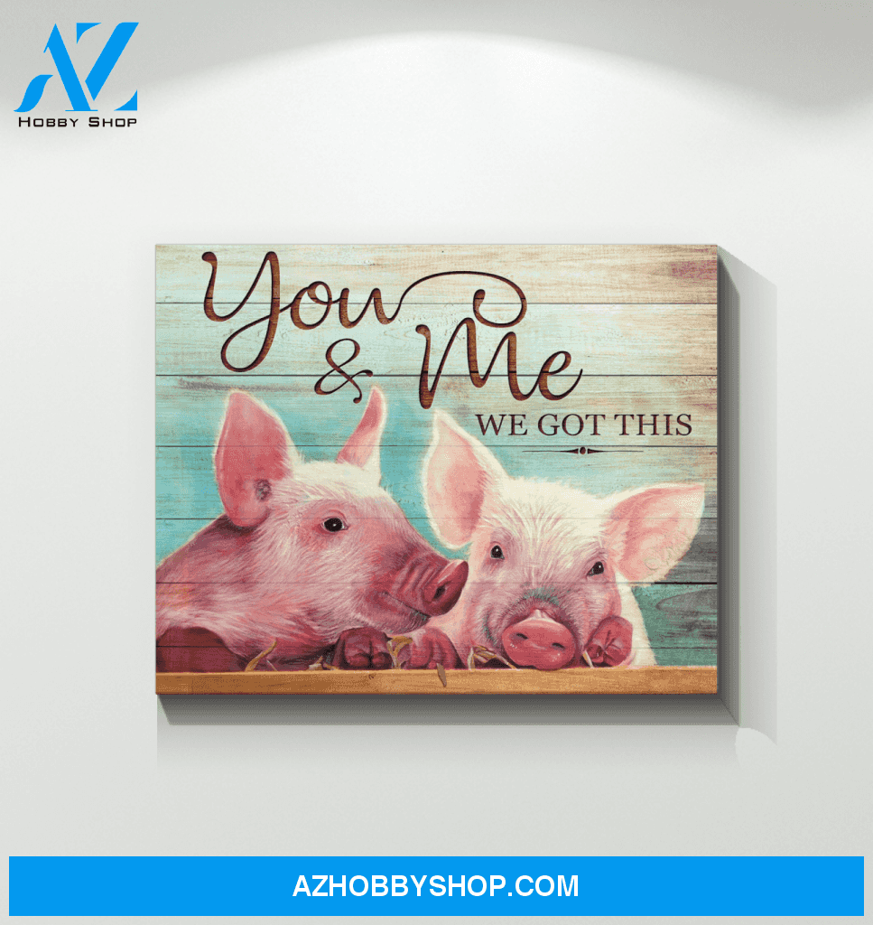 Pig You & Me Canvas Wall Art Best Friend Gifts