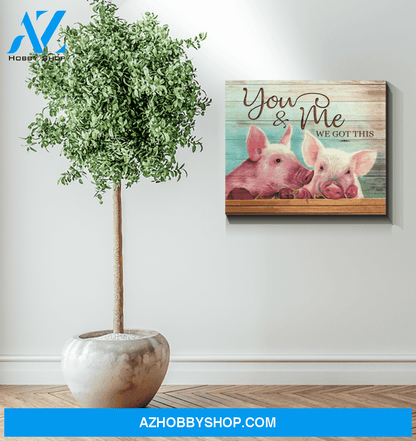 Pig You & Me Canvas Wall Art Best Friend Gifts