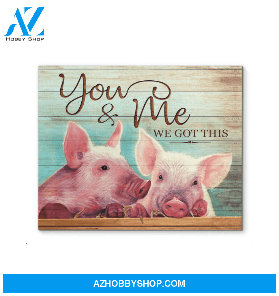 Pig You & Me Canvas Wall Art Best Friend Gifts