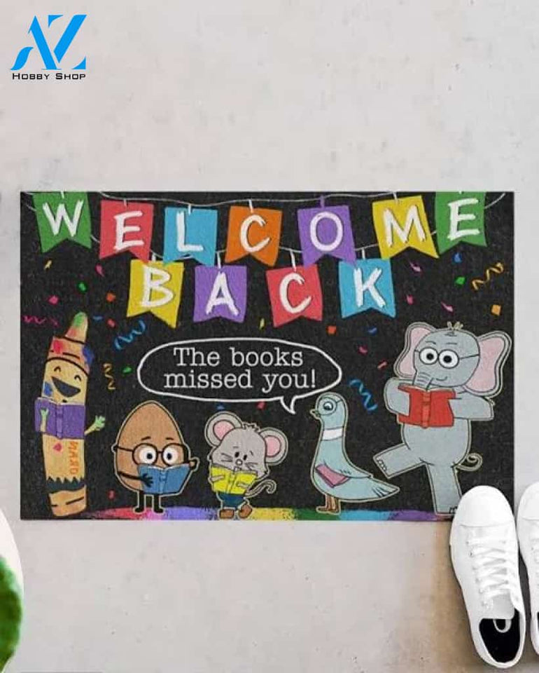 Pigeon Teacher Doormat, Funny Classroom Doormat, Teacher Room Welcome Mat, Welcome Back To School Door Ma
