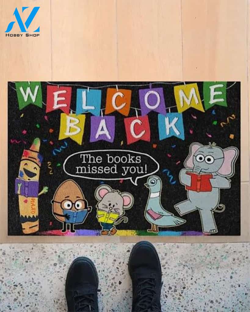 Pigeon Teacher Doormat, Funny Classroom Doormat, Teacher Room Welcome Mat, Welcome Back To School Door Ma