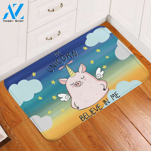 Piggy Unicorn Door Mat