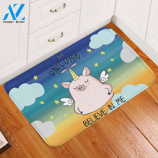 Piggy Unicorn Door Mat