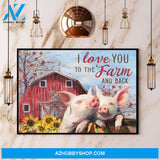 Pigs I Love You To The Farm And Back Canvas And Poster, Wall Decor Visual Art