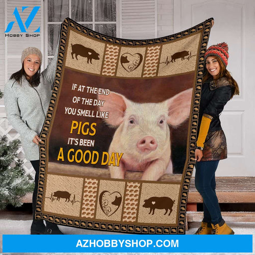 Pigs If At The End Of The Day Fleece Blanket