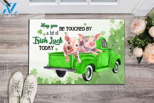 Pigs May You Be Touched By A Bit Of Irish Luck Today Doormat | Welcome Mat | House Warming Gift