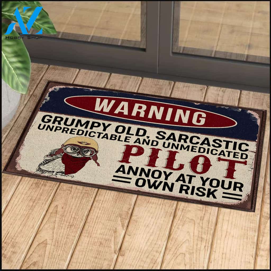Pilot Annoy At Your Own Risk Doormat | Welcome Mat | House Warming Gift