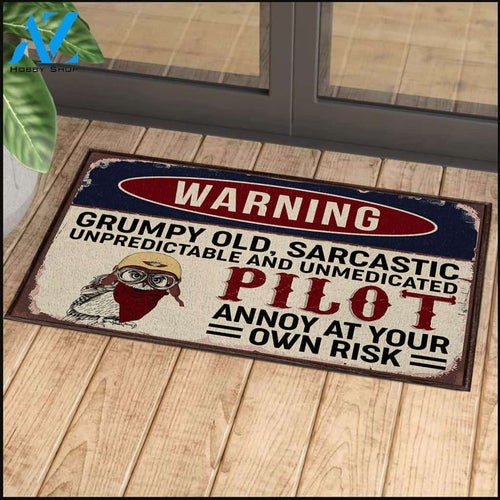 Pilot Annoy At Your Own Risk Doormat | Welcome Mat | House Warming Gift