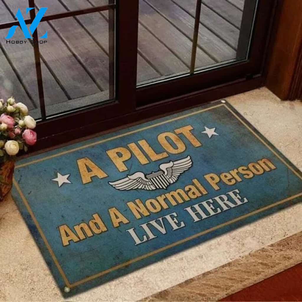Pilot Badges Door Mat Aviation Doormat Gift Indoor and Outdoor Doormat Warm House Gift Welcome Mat Gift for Friend Family