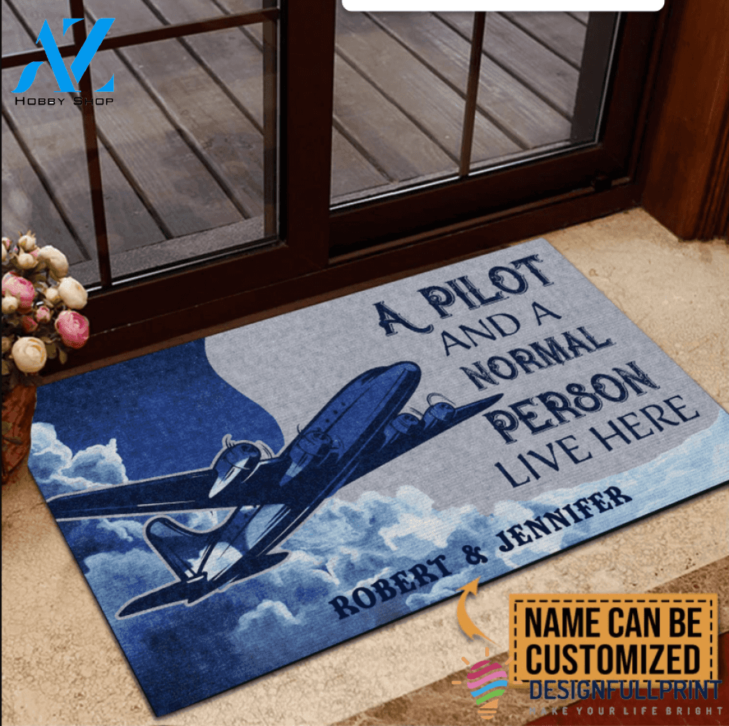 Pilot Normal Person Customized Doormat LH Gift For Pilot Gift For Family Memorial Keepsakes Gift For Couple Couple