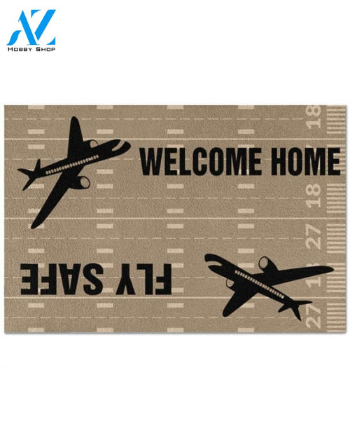Pilot Welcome Home Fly Safe Indoor And Outdoor Doormat Warm House Gift Welcome Mat Gift For Pilot