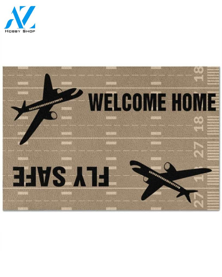 Pilot Welcome Home Fly Safe Indoor And Outdoor Doormat Warm House Gift Welcome Mat Gift For Pilot