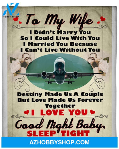 Pilot's Wife Premium Fleece Blanket - Quilt Blanket