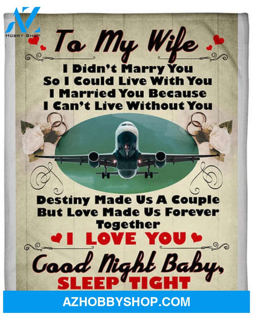 Pilot's Wife Premium Fleece Blanket - Quilt Blanket