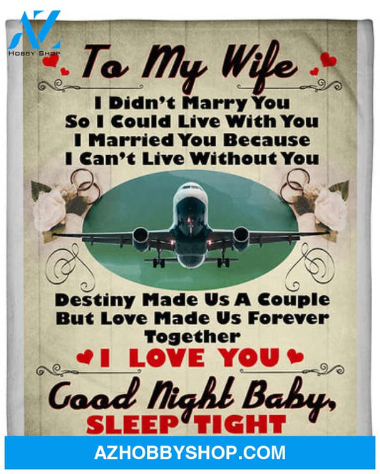 Pilot's Wife Premium Fleece Blanket - Quilt Blanket