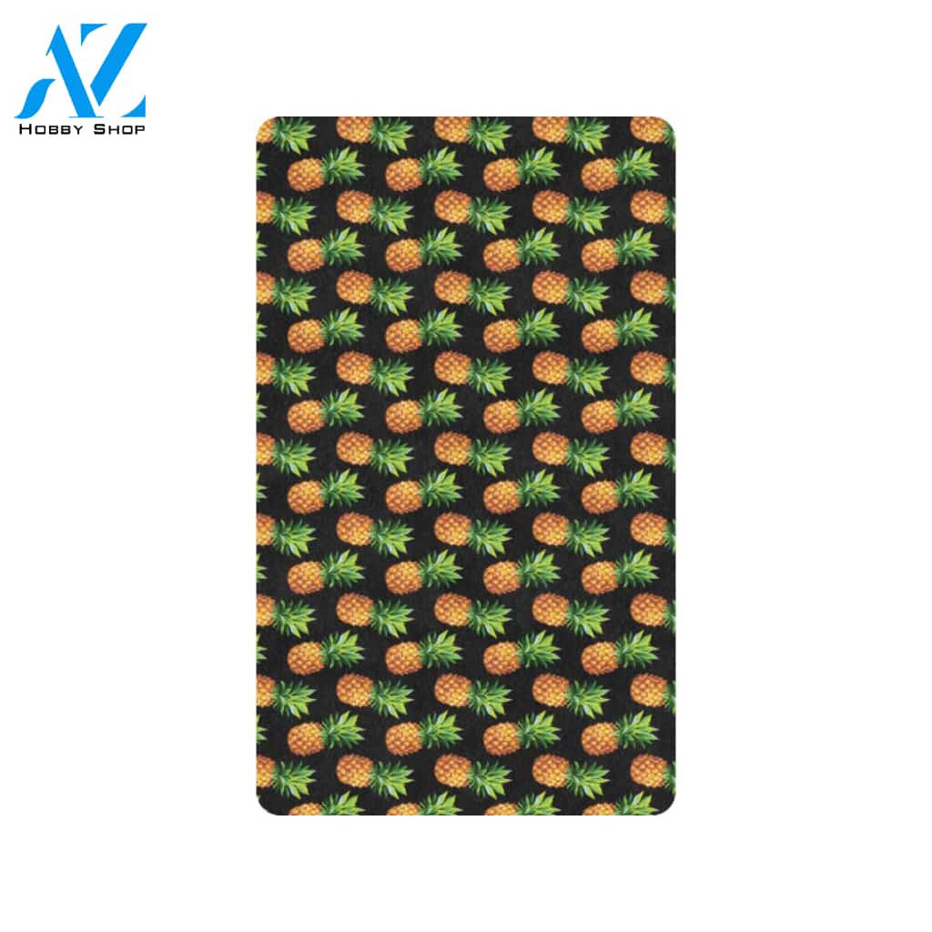 Pineapple Cute Print Design Pattern Rubber Doormat