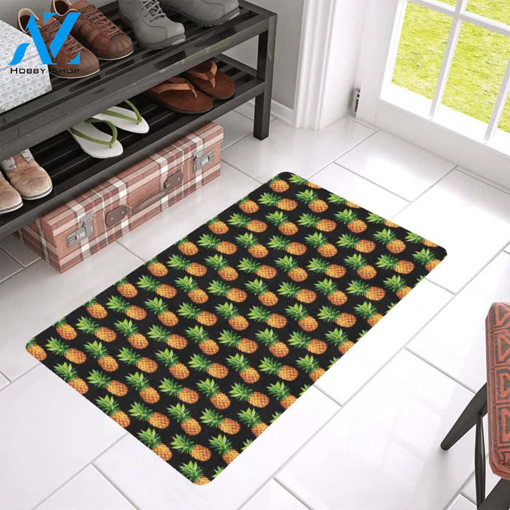 Pineapple Cute Print Design Pattern Rubber Doormat