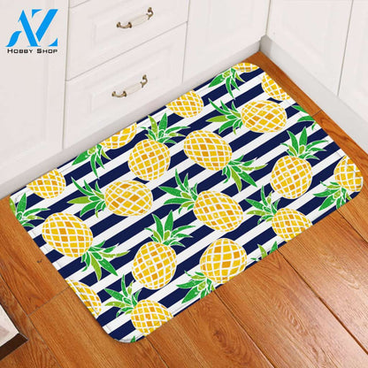 Pineapple Patters Stripes Door Mat