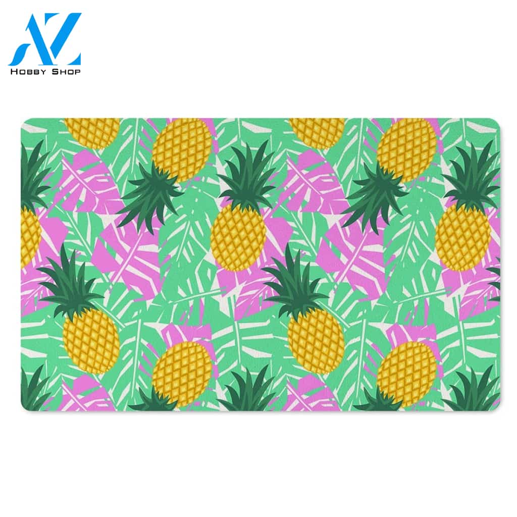 Pineapple Print Door Mat