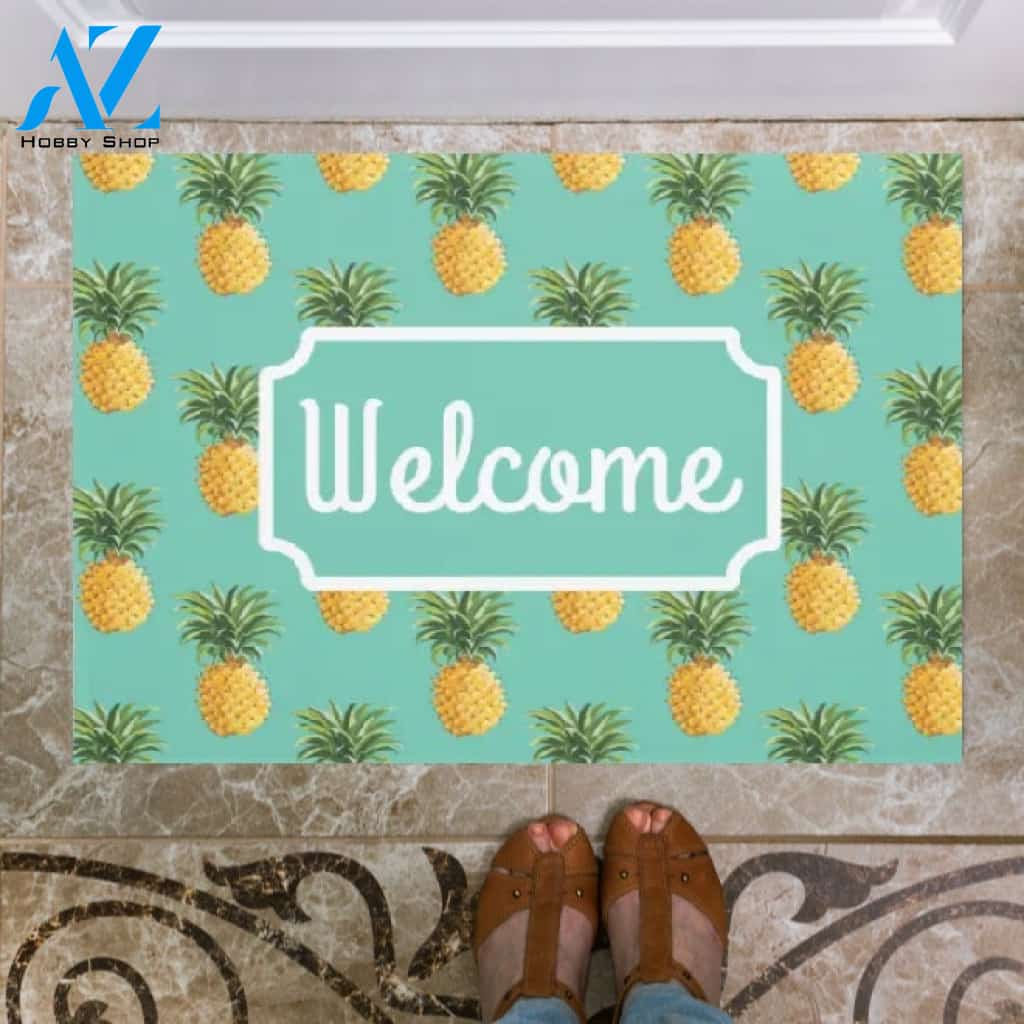 Pineapples Welcome Doormat Welcome Mat Housewarming Gift Home Decor Funny Doormat Gift For Friend Gift Idea For Pineapple Lovers
