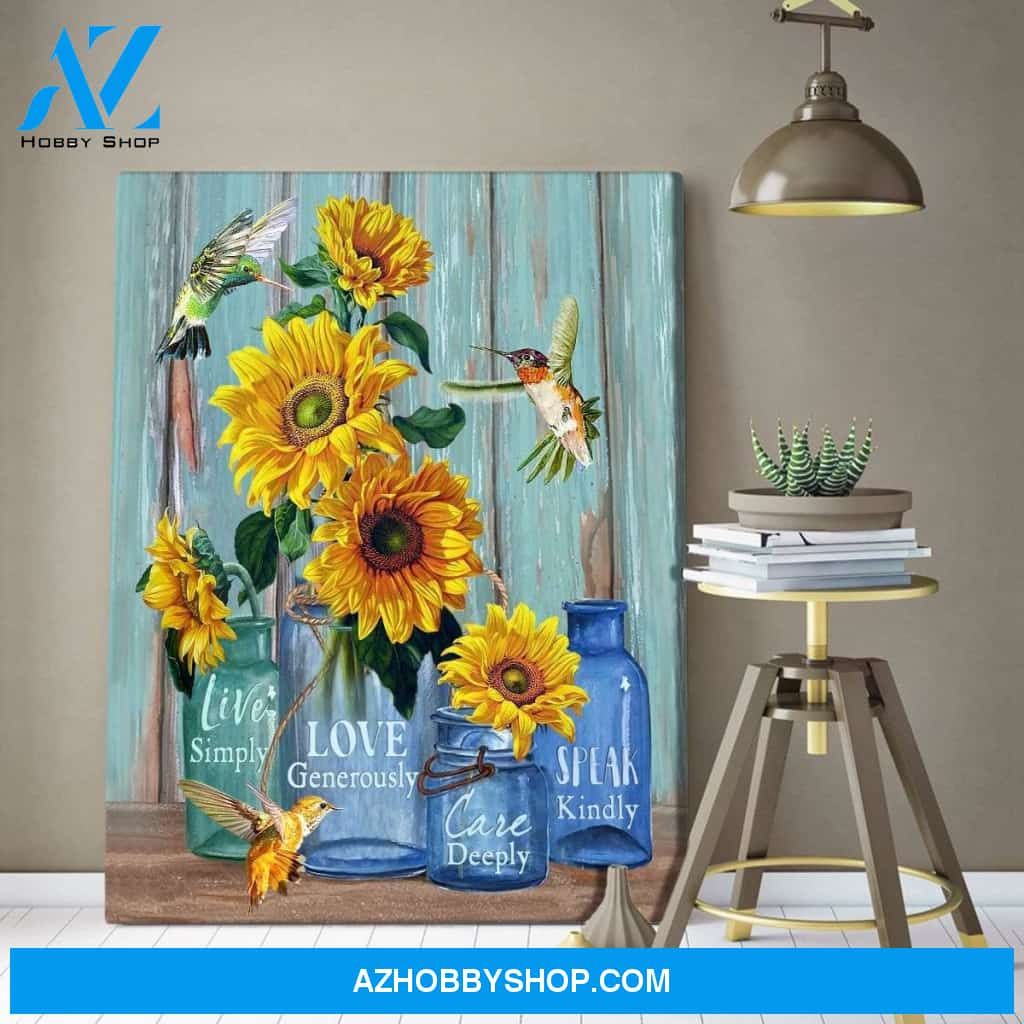 PingGift Live Simply Hummingbird Wall Art Canvas