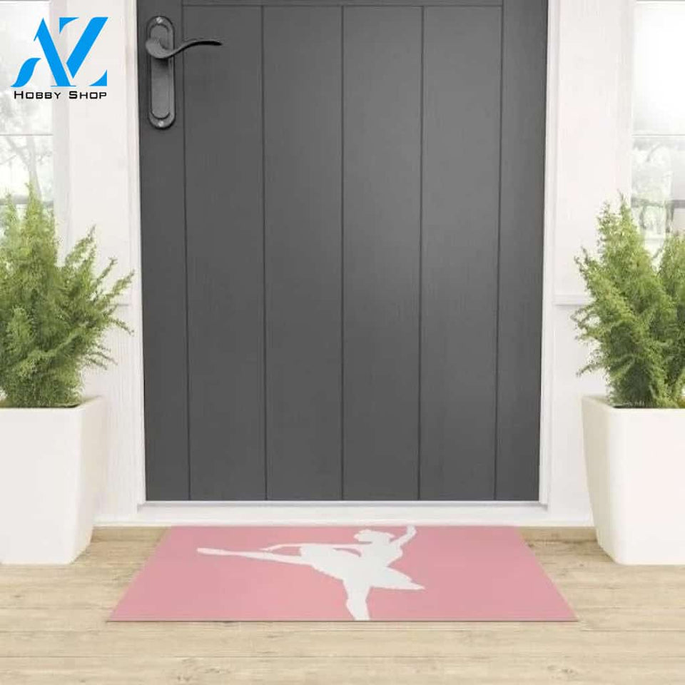 Pink And White Ballet Doormat Welcome Mat House Warming Gift Home Decor Funny Doormat Gift Idea