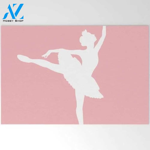 Pink And White Ballet Doormat Welcome Mat House Warming Gift Home Decor Funny Doormat Gift Idea