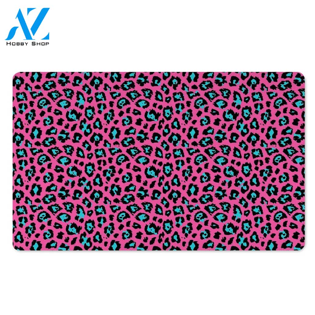 Pink Cheetah Door Mat