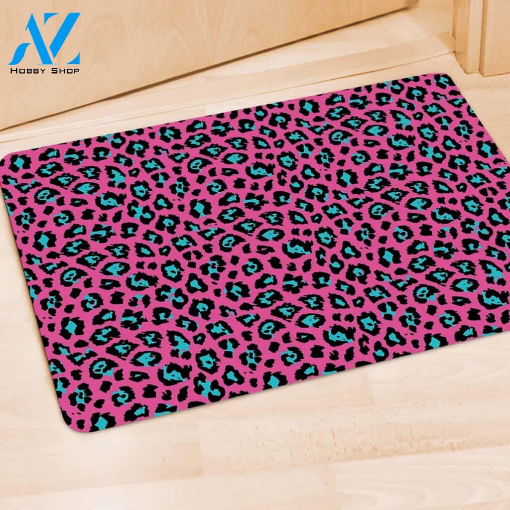 Pink Cheetah Door Mat