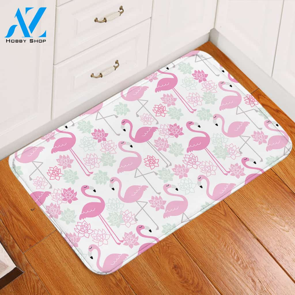 Pink Flamingo Door Mat