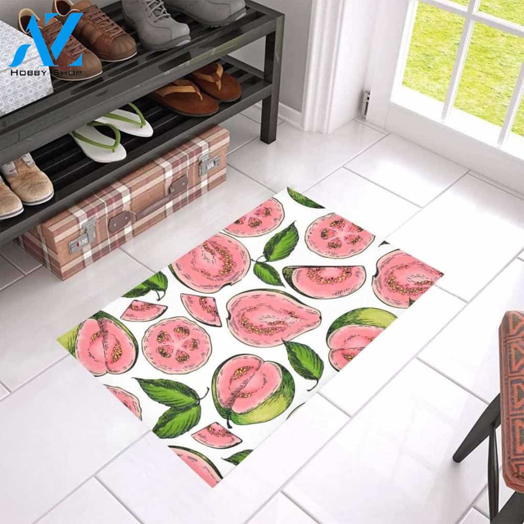Pink Guava Doormat Welcome Mat Housewarming Gift Home Decor Funny Doormat Gift Idea For Fruit Lovers Gift For Friend Gift For Family