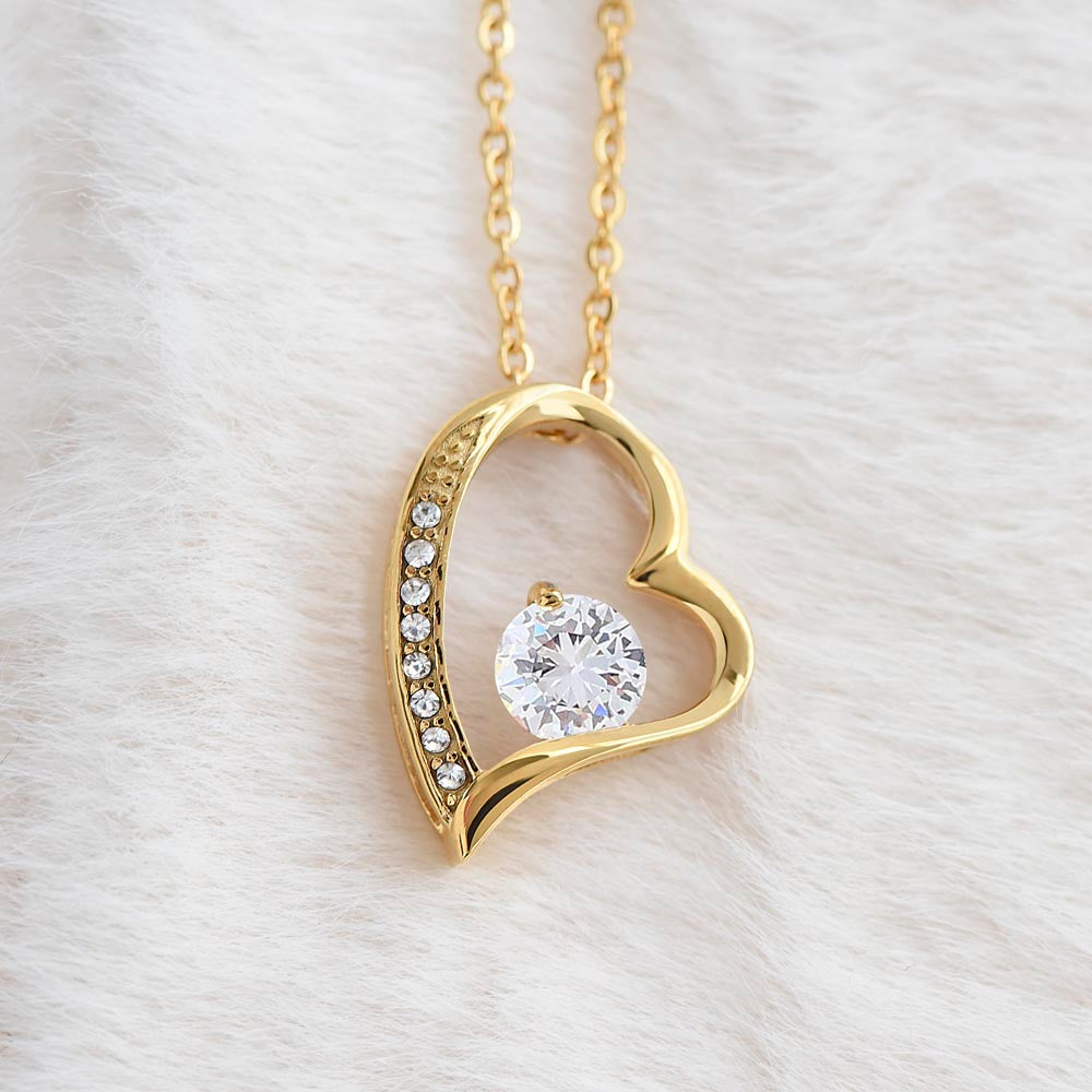 Pink Hearts Happy Valentine's Day Forever Love Heart Necklace