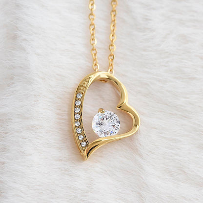 Pink Hearts Happy Valentine's Day Forever Love Heart Necklace