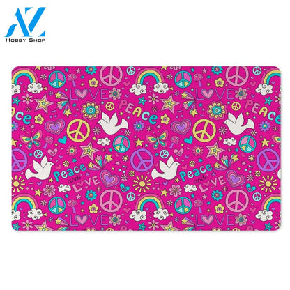 Pink Hippie Door Mat