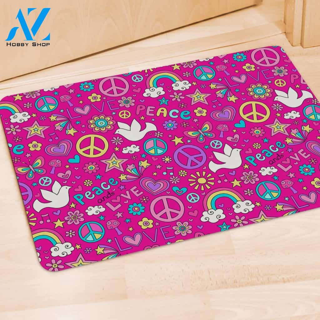 Pink Hippie Door Mat