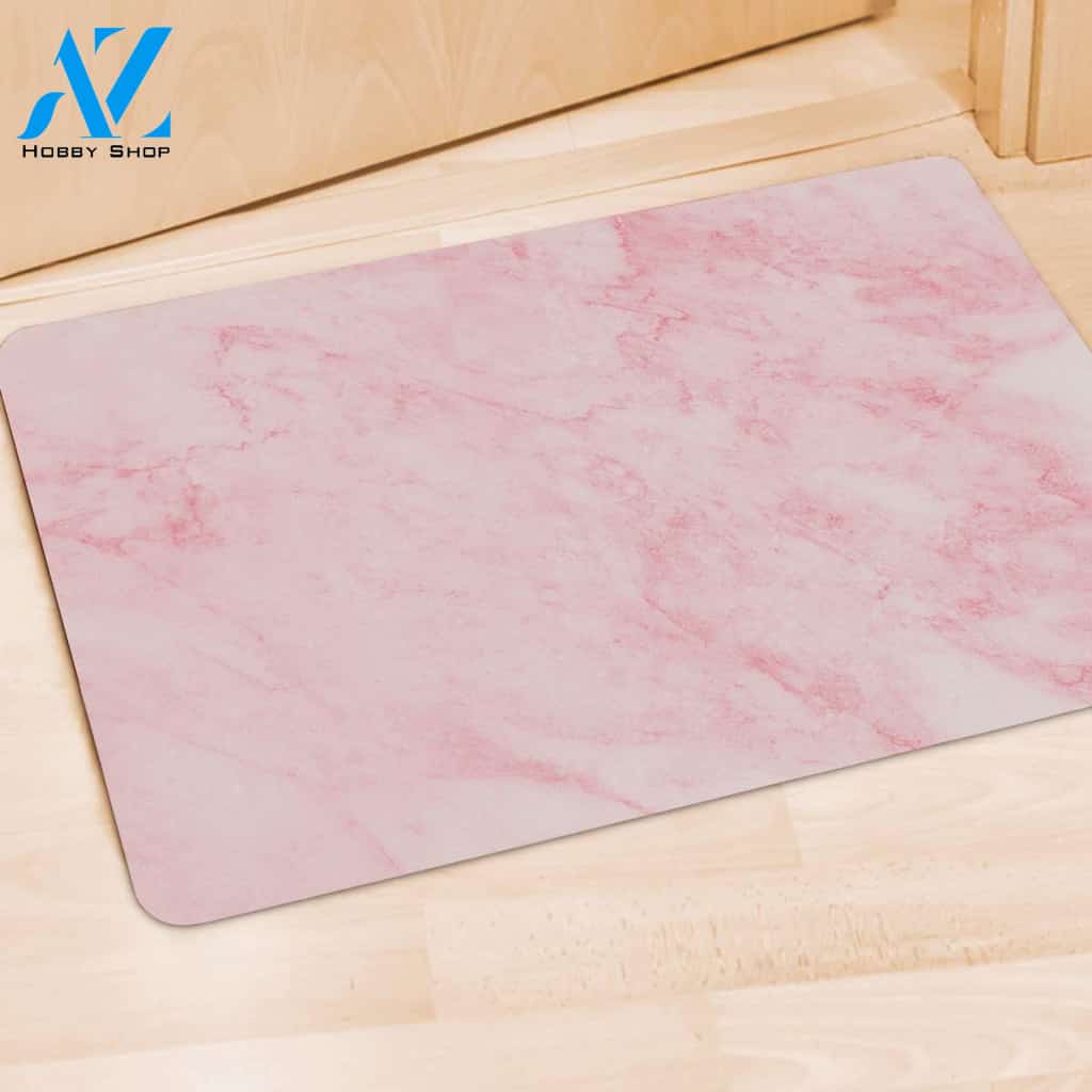 Pink Marble Door Mat