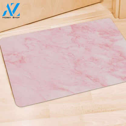 Pink Marble Door Mat