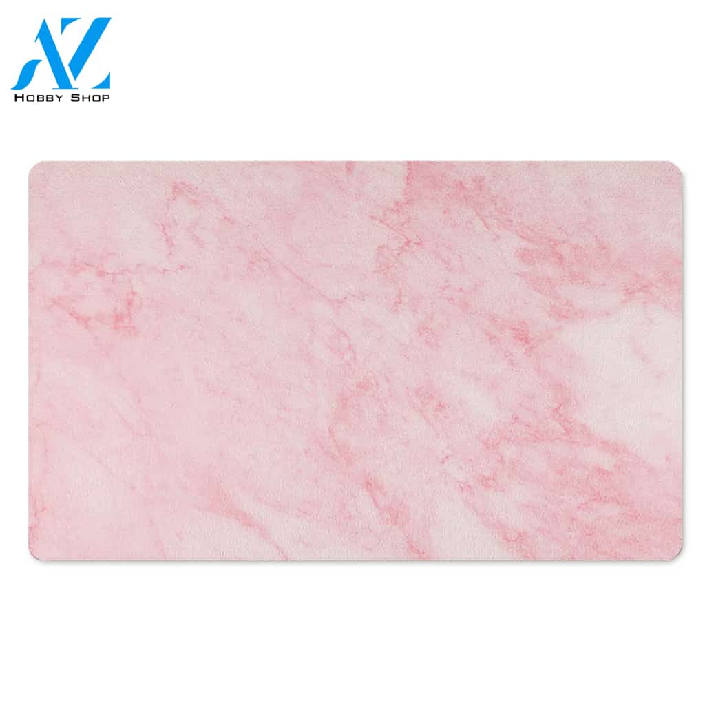 Pink Marble Door Mat