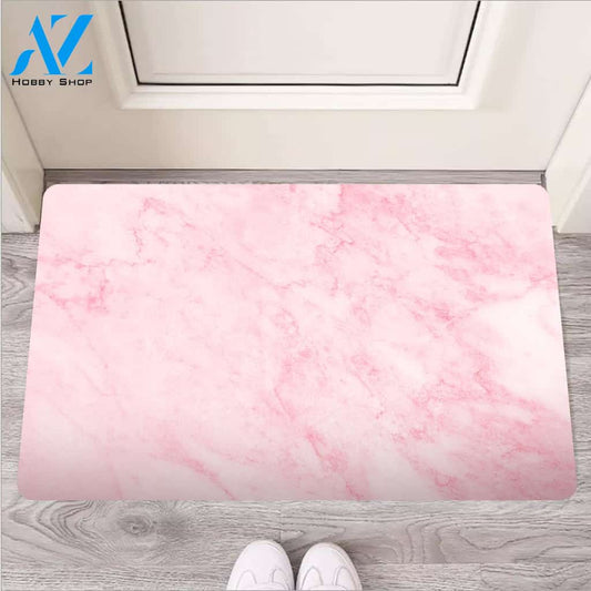 Pink Marble Door Mat