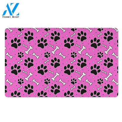 Pink Paw Door Mat