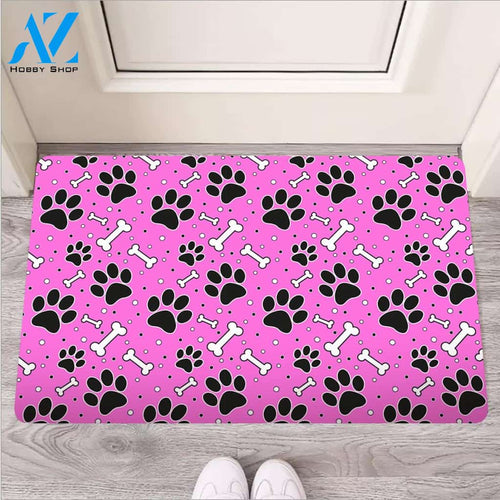 Pink Paw Door Mat