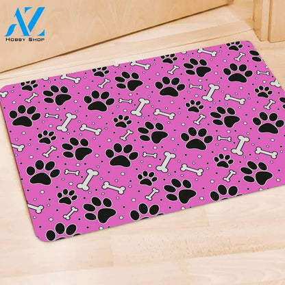 Pink Paw Door Mat